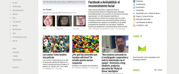 Feedly en el navegador